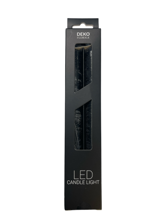 LED-Stabkerze schwarz 2er Set