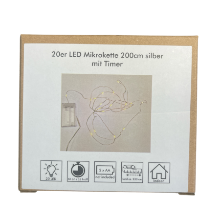 Microlichterkette 20 LED´s mit Timer