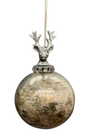 Weihnachtskugel Rentier bronze 